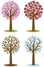 Four seasons trees