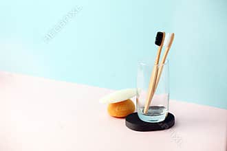 Zero waste natural cosmetics products on modern trendy 3d rendering imitation background, creative eco-friendly idea, biodegradabl