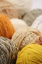 Colours wool clews