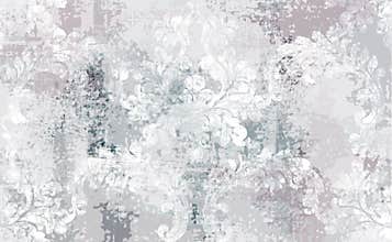Baroque texture pattern Vector. Floral ornament decoration. Victorian engraved retro design. Vintage grunge fabric