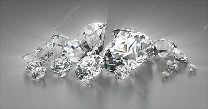 Brilliant Diamond on Gray