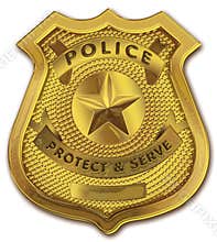 Gold Police Officer Badge