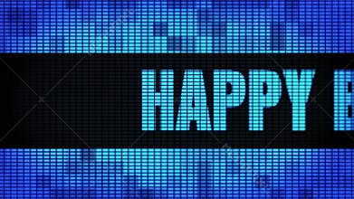 Happy Birthday Front Text Scrolling LED Wall Pannel Display Sign Board