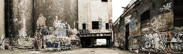 Panorama of an old factory