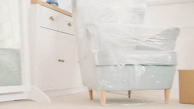 Moving home real estate agency modern interior