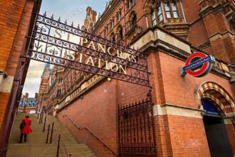 St Pancras station in London, UK