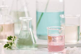organic cosmetic skincare product the blank bottle for label science concept