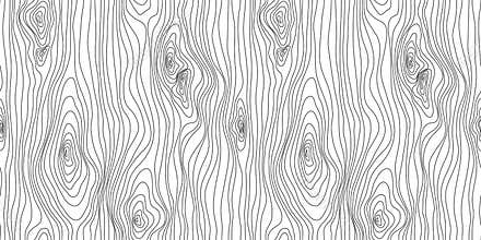 Wooden Seamless texture. Wood grain pattern. Abstract fibers structure background, vector illustration