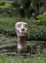 The sculpture, work of Shanie Tomassini in Umlauf Sculpture Garden, Austin, Texas
