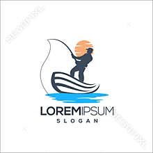 Fishing logo design,vector,illustration ready to use