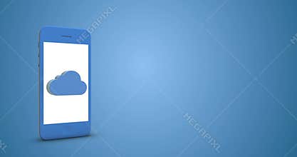 Smart phone connects to the cloud.