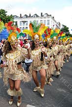 Dancing girls on a carnaval parade
