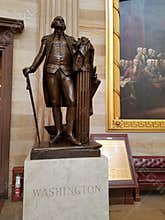 George Washington Statue in the US Capital Rotunda