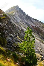 Dolomites mountain peak Weisshorn Corno Bianco,Italy