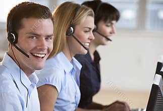 Happy Customer Service Reps