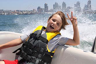 Max in Boat