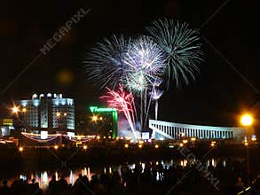 Celebratory salute to the 950th anniversary of the city of Minsk
