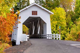 Autumn at Hoffman Covered Bridge