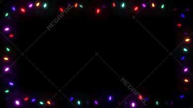 Christmas Light Frame Garland Bulb - Colorful 01