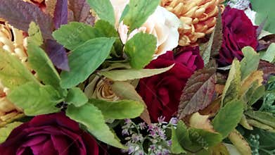 Fresh Rose and iris bouquette