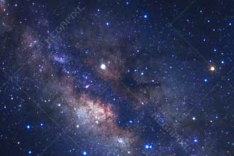 Milky way galaxy with stars and space dust in the universe
