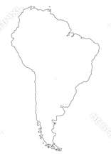 Vector map of South America
