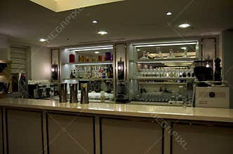 Mini bar counter in a hotel