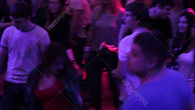 Nightclub, bar public dancing, talking, enjoying good atmosphere