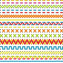 Sewing stitch borders