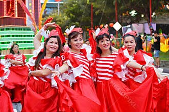 Women`s at Chinese Chingay Parada, Singapore