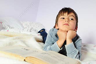 Boy and book