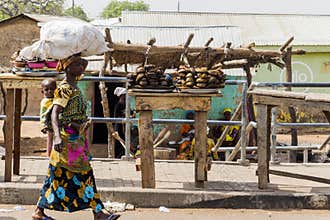 African woman on the street