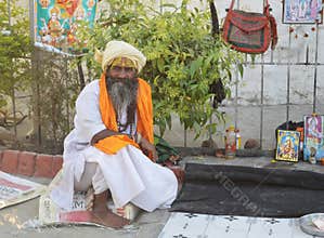 Seller of souvenirs on the street