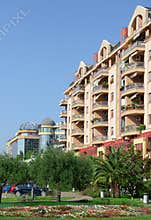 Green environment, smock-free industrial modern city.