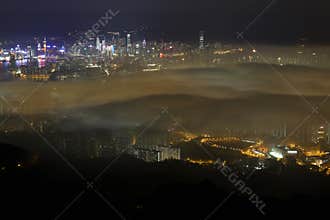 Hong Kong in a Foggy Night - My Neighbor