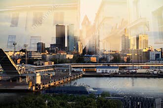 Old Tallinn and modern city