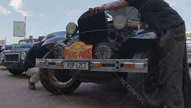 Ford Model A Deluxe Tudor vintage car 1930. Retro vehicle