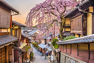 Kyoto, Japan Spring Season Street Scene