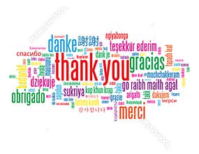 THANK YOU tag cloud with translations