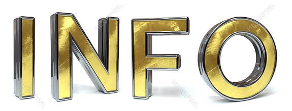 Info golden text
