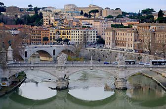 Ponte Vittorio Emanuele II bridge and Ponte Principe Amedeo Savoia Aosta bridge