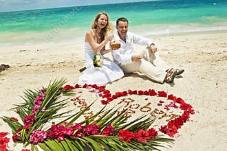 Wedding couple in Caribbean
