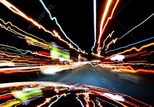 Lights of traffic in-car