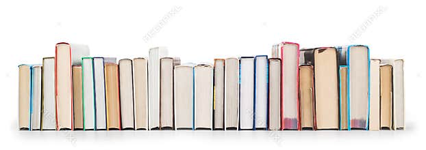Stack of books isolated