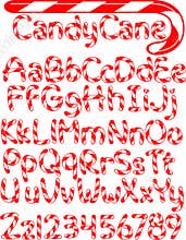 Candy Cane Alphabet/eps