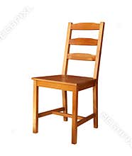 Wooden chair isolated