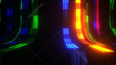 Flowing color lines VJ