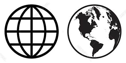 World globe icon clip art