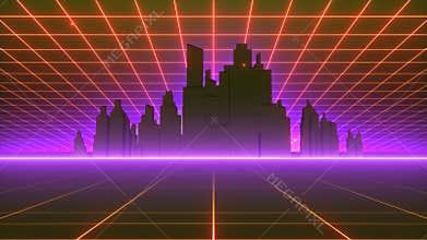 VJ 80`s Synthwave Style