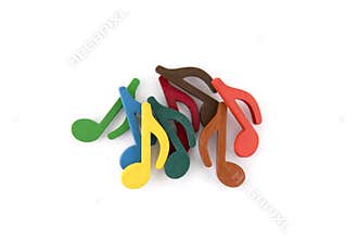 Colorful music notes